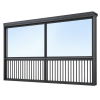 SIX TRACK SUSPENDED  SLIDING WINDOW
